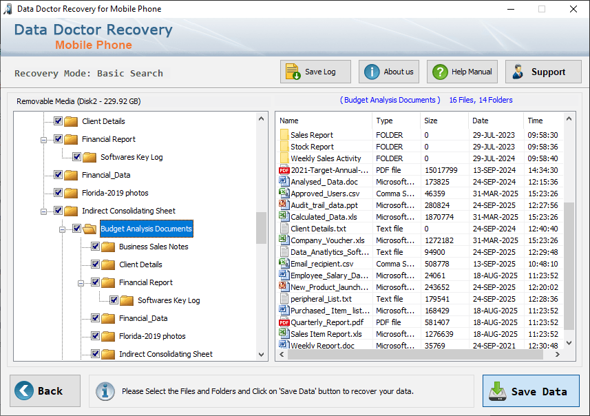 Select Left Panel Physical Drive Mobile Phone Data Recovery Software