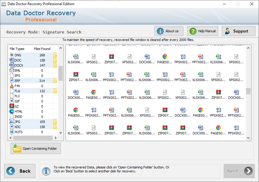 Open Containing Folders Professional Data Recovery Software