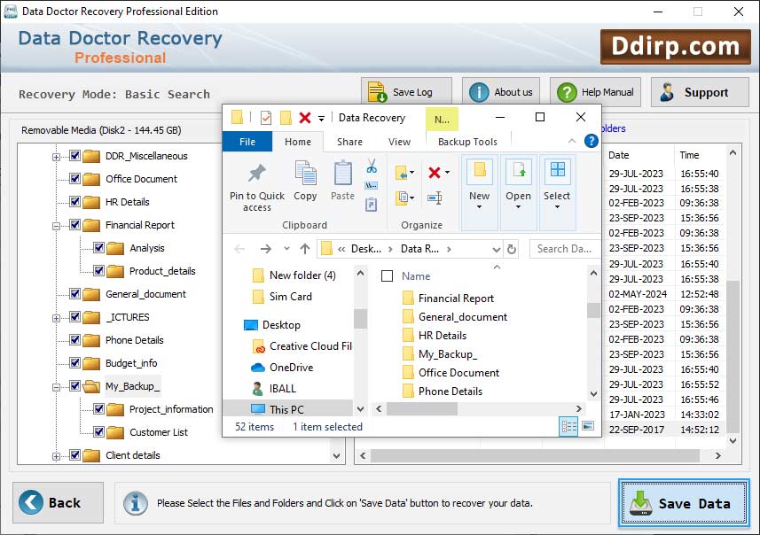 Recovered files Recovered files